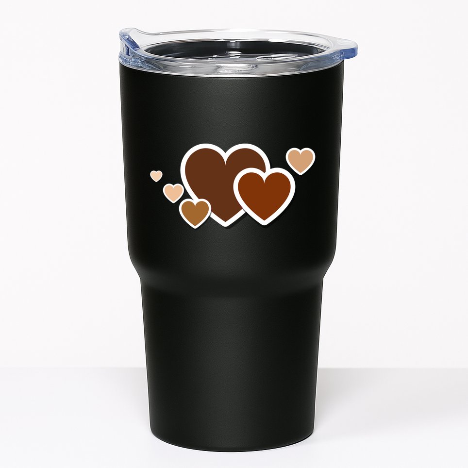 Melanin Diversity Hearts Tumbler