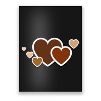 Melanin Diversity Hearts Poster
