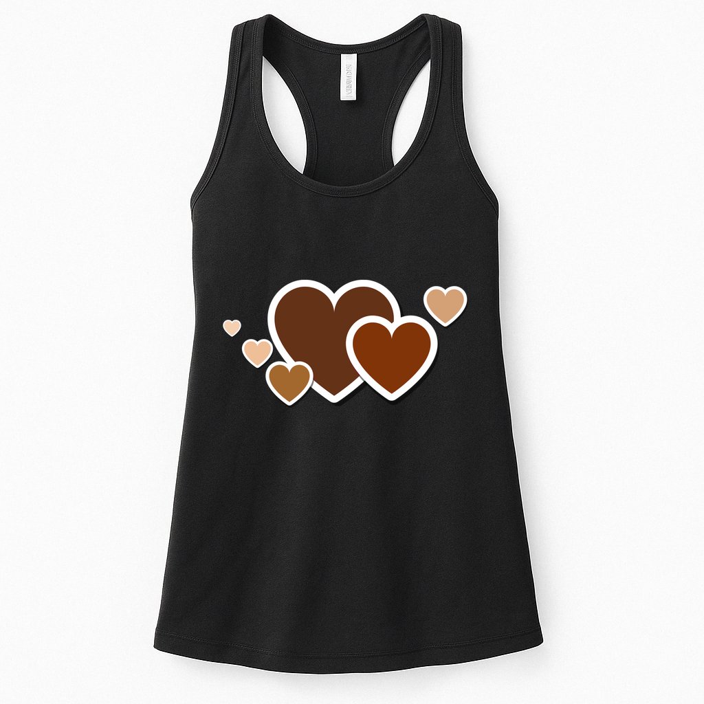 Melanin Diversity Hearts Womens Tank Top