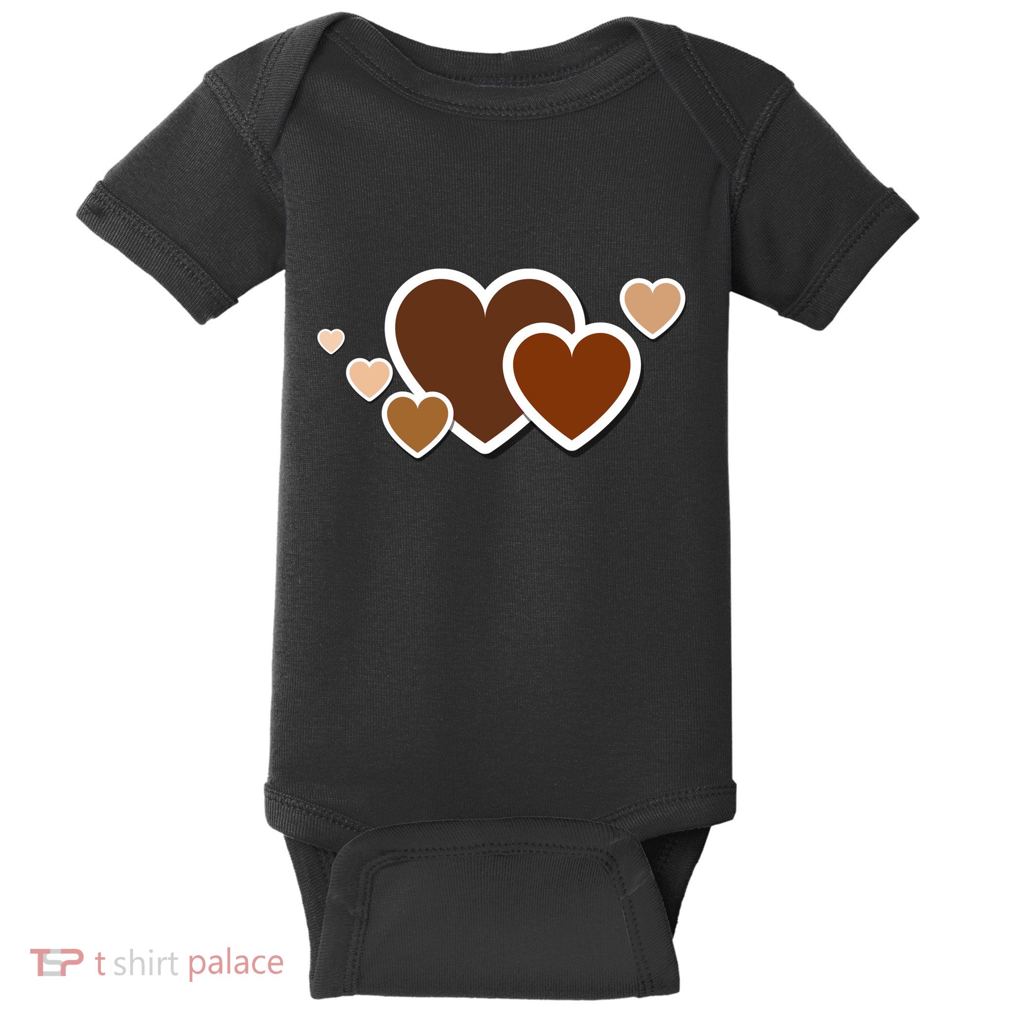 Melanin Diversity Hearts Baby Bodysuit