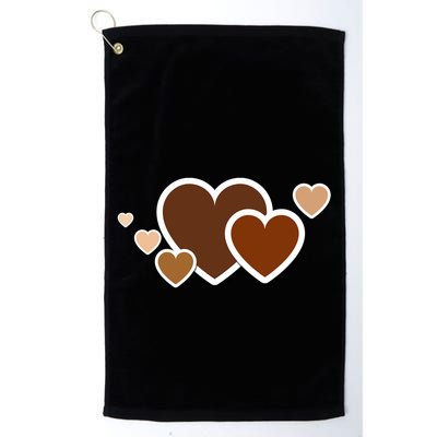 Melanin Diversity Hearts Golf Towel
