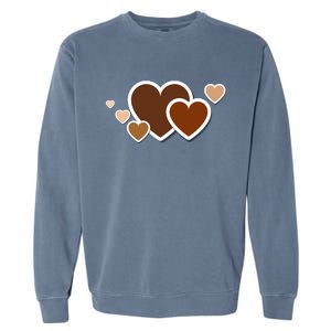 Melanin Diversity Hearts Garment-Dyed Sweatshirt