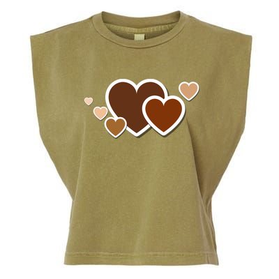 Melanin Diversity Hearts Garment-Dyed Women's Muscle Tee