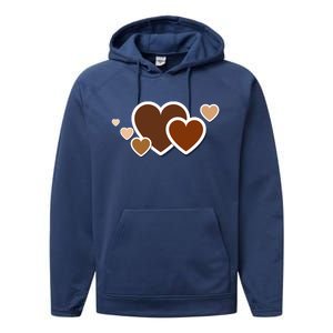 Melanin Diversity Hearts Performance Fleece Hoodie