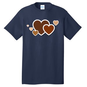 Melanin Diversity Hearts Tall T-Shirt