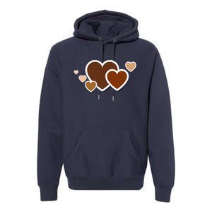 Melanin Diversity Hearts Premium Hoodie