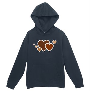 Melanin Diversity Hearts Urban Pullover Hoodie