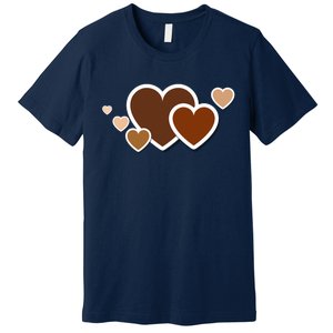 Melanin Diversity Hearts Premium T-Shirt