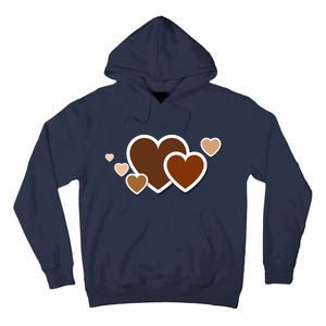 Melanin Diversity Hearts Tall Hoodie