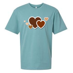 Melanin Diversity Hearts Sueded Cloud Jersey T-Shirt