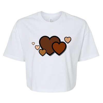 Melanin Diversity Hearts Bella+Canvas Jersey Crop Tee