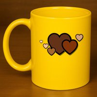 Melanin Diversity Hearts 11oz C Handle Ceramic Mug