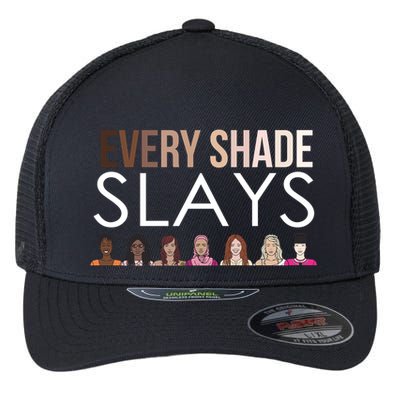 Melanin Every Shade Slays Flexfit Unipanel Trucker Cap