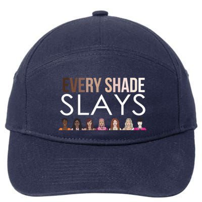 Melanin Every Shade Slays 7-Panel Snapback Hat