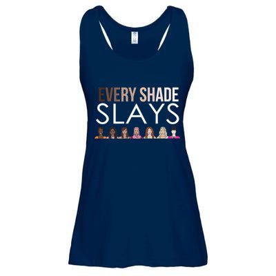 Melanin Every Shade Slays Ladies Essential Flowy Tank