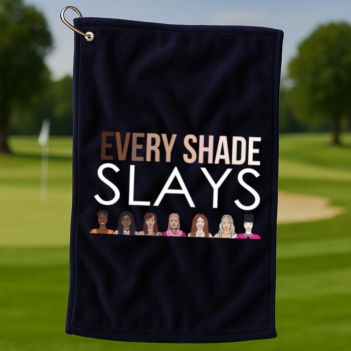 Melanin Every Shade Slays Golf Towel