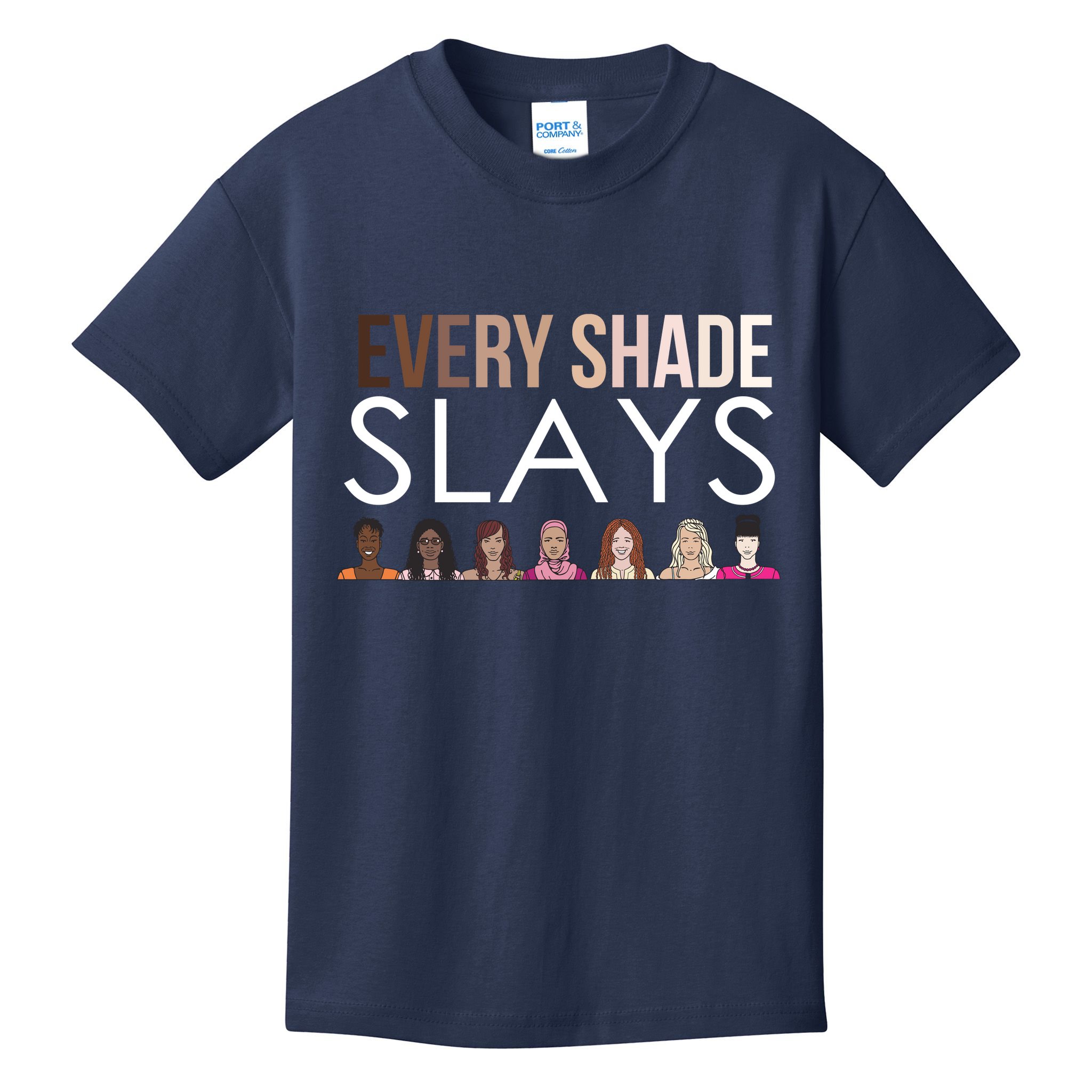Melanin Every Shade Slays Kids T-Shirt