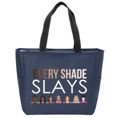 Melanin Every Shade Slays Zip Tote Bag