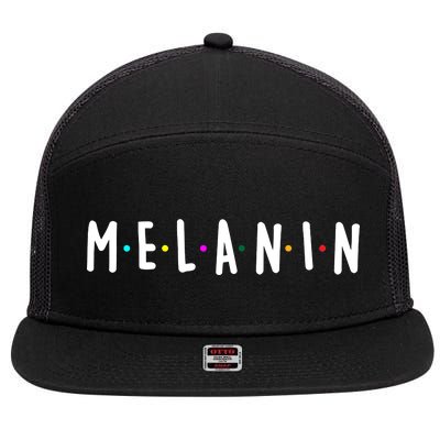 Melanin Logo 7 Panel Mesh Trucker Snapback Hat