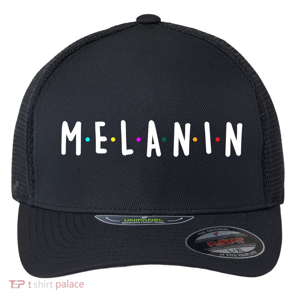 Melanin Logo Flexfit Unipanel Trucker Cap