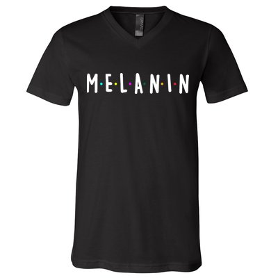 Melanin Logo V-Neck T-Shirt