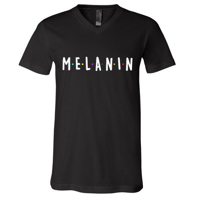 Melanin Logo V-Neck T-Shirt