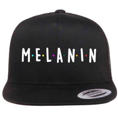 Melanin Logo Flat Bill Trucker Hat