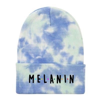 Melanin Logo Tie Dye 12in Knit Beanie