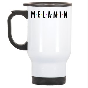 Melanin Logo Stainless Steel Travel Mug