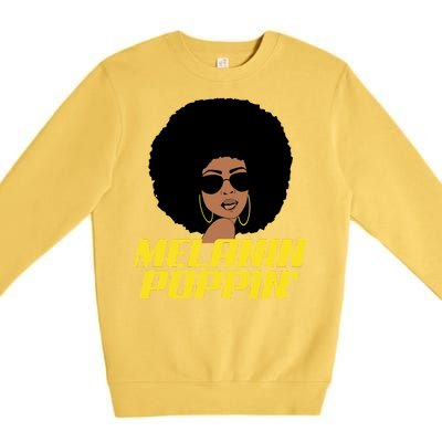 Melanin Poppin Proud African Pride Premium Crewneck Sweatshirt