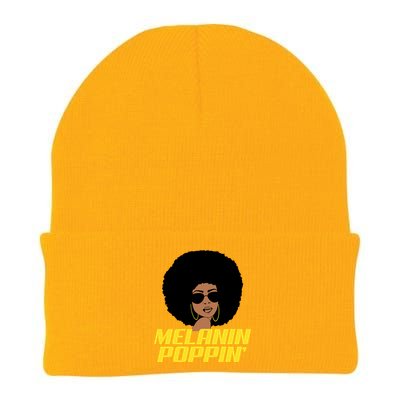 Melanin Poppin Proud African Pride Knit Cap Winter Beanie