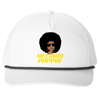 Melanin Poppin Proud African Pride Snapback Five-Panel Rope Hat