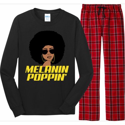 Melanin Poppin Proud African Pride Long Sleeve Pajama Set