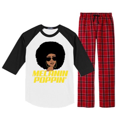 Melanin Poppin Proud African Pride Raglan Sleeve Pajama Set