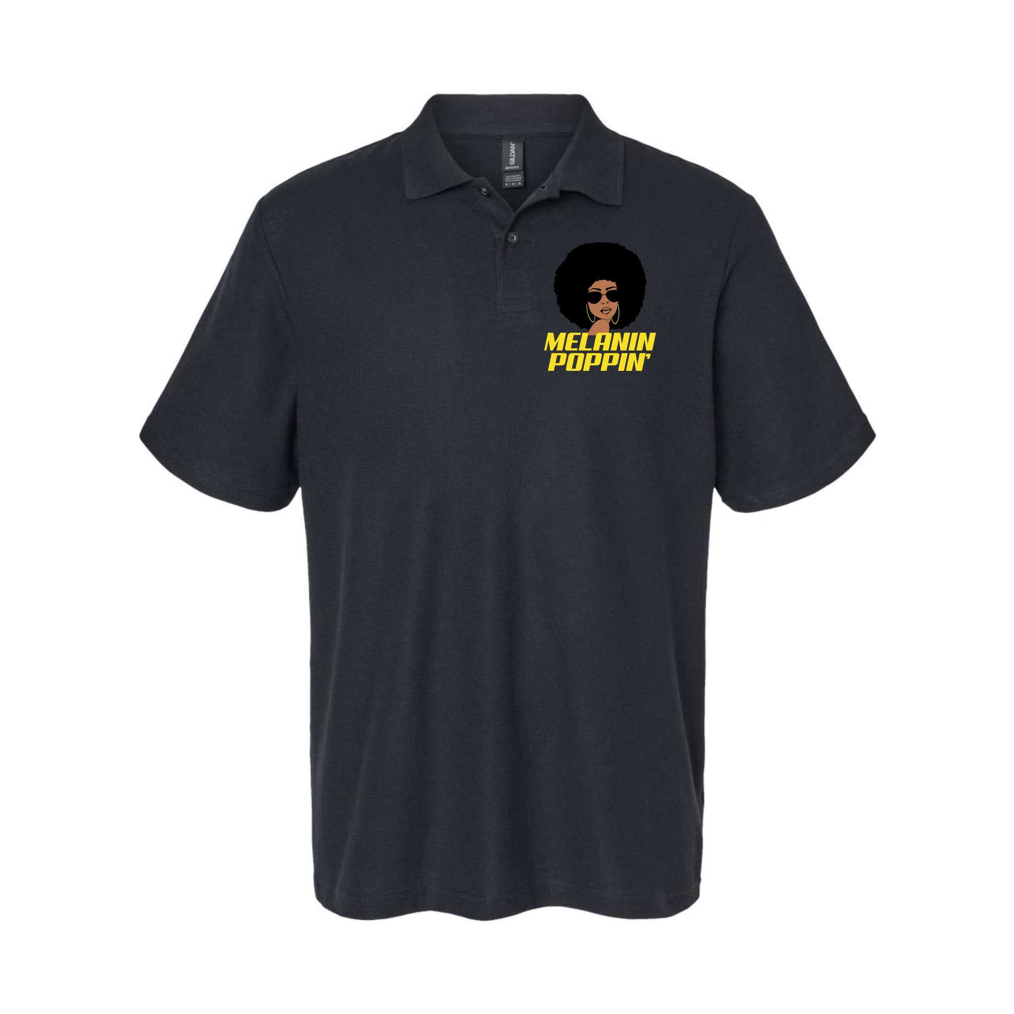 Melanin Poppin Proud African Pride Polo