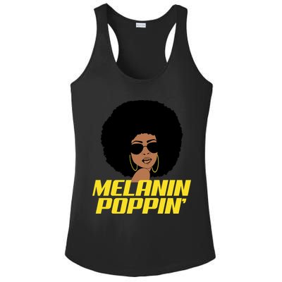 Melanin Poppin Proud African Pride Ladies PosiCharge Competitor Racerback Tank