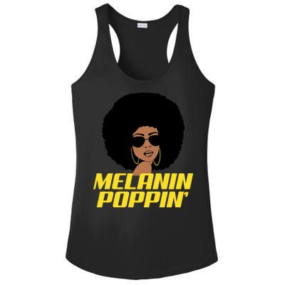 Melanin Poppin Proud African Pride Ladies PosiCharge Competitor Racerback Tank