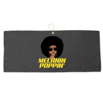 Melanin Poppin Proud African Pride Large Microfiber Waffle Golf Towel