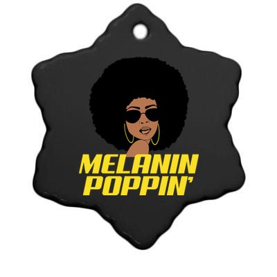 Melanin Poppin Proud African Pride Ceramic Star Ornament