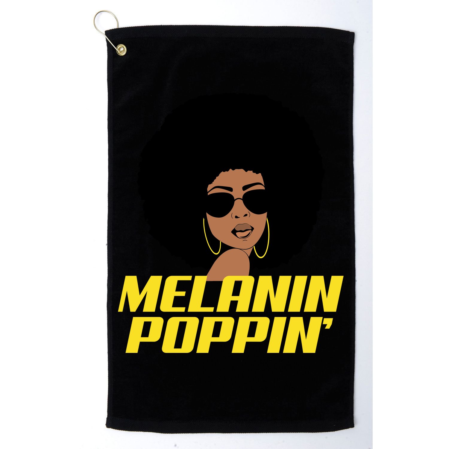 Melanin Poppin Proud African Pride Golf Towel