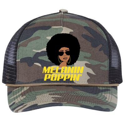 Melanin Poppin Proud African Pride Retro Rope Trucker Hat Cap