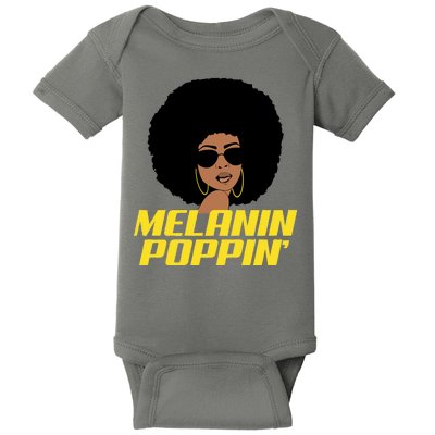 Melanin Poppin Proud African Pride Baby Bodysuit