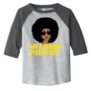 Melanin Poppin Proud African Pride Toddler Fine Jersey T-Shirt