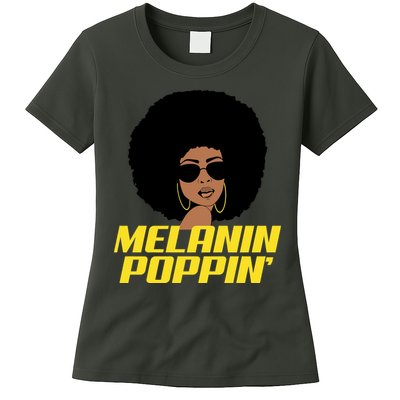 Melanin Poppin Proud African Pride Womens T-Shirt