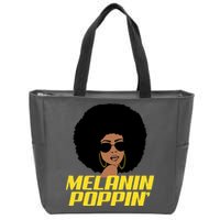 Melanin Poppin Proud African Pride Zip Tote Bag