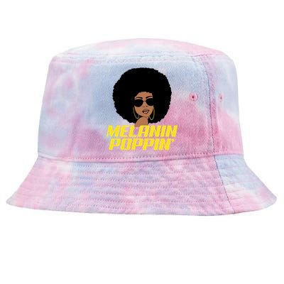 Melanin Poppin Proud African Pride Tie-Dyed Bucket Hat