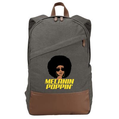 Melanin Poppin Proud African Pride Cotton Canvas Backpack