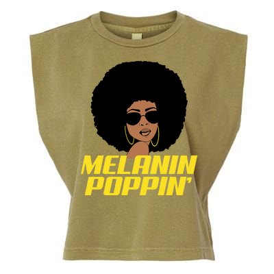 Melanin Poppin Proud African Pride Garment-Dyed Women's Muscle Tee