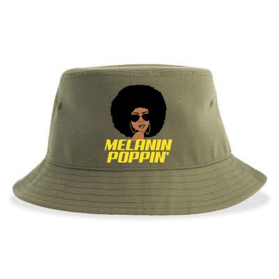 Melanin Poppin Proud African Pride Sustainable Bucket Hat