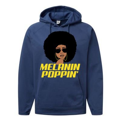 Melanin Poppin Proud African Pride Performance Fleece Hoodie